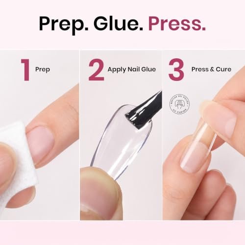 Soft Gel Nail Tips Medium Coffin Etched-free 12 Sizes 288Pcs