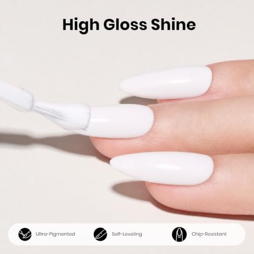 White Gel Polish, Shade 219, 15ml