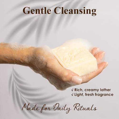 Extra Creamy Goat Milk Soap 3.3 OZ Pack of 6, Long Lasting French Triple Milled Bar Soap Enriched with Organic Shea Butter, Hand, Face and Body Wash Bar, Made in Australia