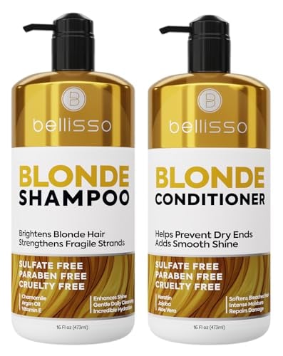 Blonde Shampoo and Conditioner Set - Sulfate Free - For Natural and Color Treated Hair - Z