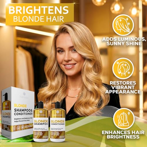 Blonde Shampoo and Conditioner Set - Sulfate Free - For Natural and Color Treated Hair - Z