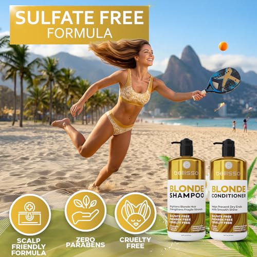 Blonde Shampoo and Conditioner Set - Sulfate Free - For Natural and Color Treated Hair - Z