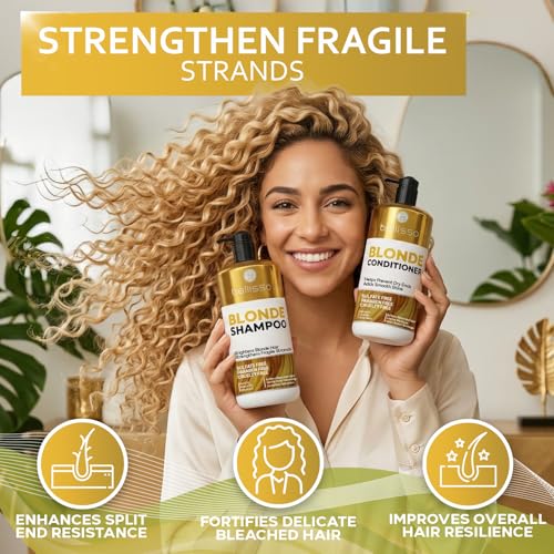 Blonde Shampoo and Conditioner Set - Sulfate Free - For Natural and Color Treated Hair - Z
