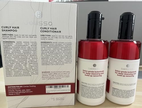 Curly Hair Shampoo and Conditioner Set - For Defining Wavy, Permed, Frizzy, Fine and Black Curls - Moisturizing, Sulfate Free Formula for Women and Men - Products are Safe