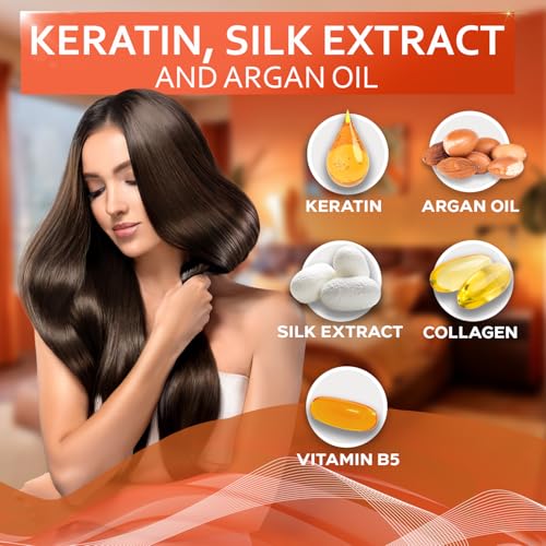 Keratin Shampoo and Conditioner Set - Sulfate Free and Paraben Free - Salon Thickening Tre