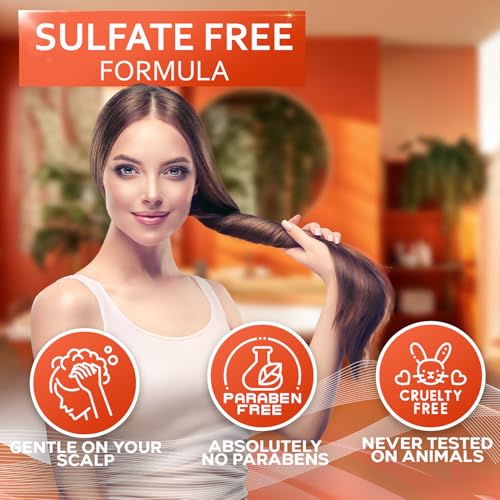 Keratin Shampoo and Conditioner Set - Sulfate Free and Paraben Free - Salon Thickening Tre