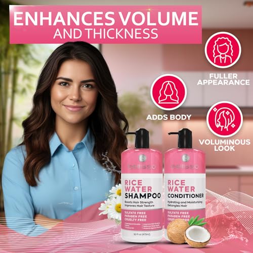 Rice Water Shampoo and Conditioner Set