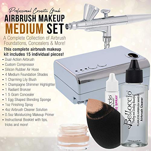Professional Beauty Airbrush Cosmetic Makeup System Medium Shades