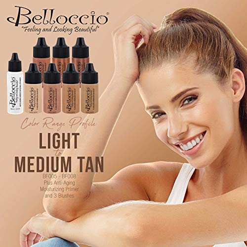 Professional Beauty Airbrush Cosmetic Makeup System Medium Shades