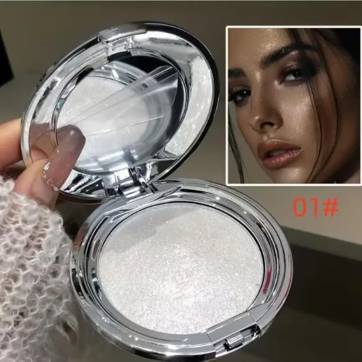 Champagne Gold Highlighter – Waterproof Metallic Glow Cream for Face & Body | Warm Sunlit Shimmer with Silky Texture | Long-Lasting Radiant Finish, Glowing Contour for Dai