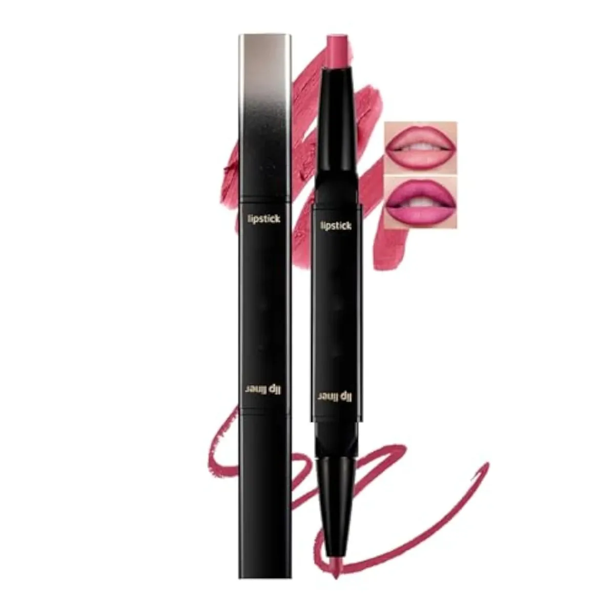 Liquid Lip Liner Lipstick Makeup, Double-Ended 2-in-1 Lip Liner and Matte Lipstick Combo, Waterproof Seamless Lip Stain, Long Lasting All-Day Wear | Matte, Smooth, Durable,