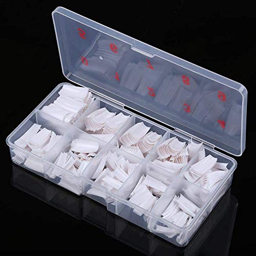 Acrylic Nail Tips White 500Pcs French Artificial False Tip for Manicure