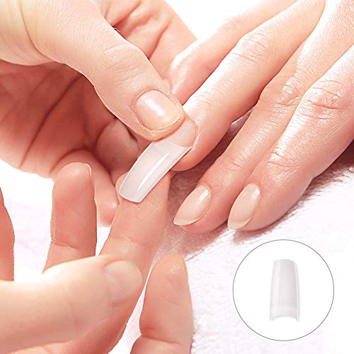 Acrylic Nail Tips White 500Pcs French Artificial False Tip for Manicure