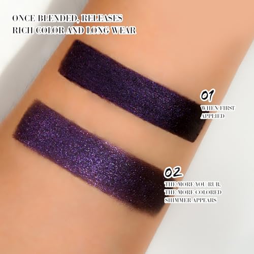 Purple Shimmer Goth Lipstick (Matte Black Base)