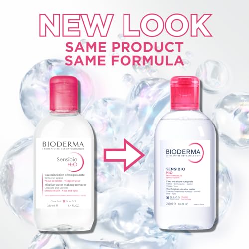 Sensibio H2O Micellar Water, Makeup Remover Cleanser, Gentle for Skin, Fragrance-Free & Alcohol-Free, Gentle Face Cleanser for Sensitive Skin, 8.4 Fl Oz