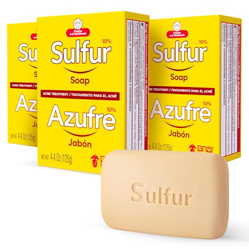 Grisi 10% sulfur acne bar soap 3 pack