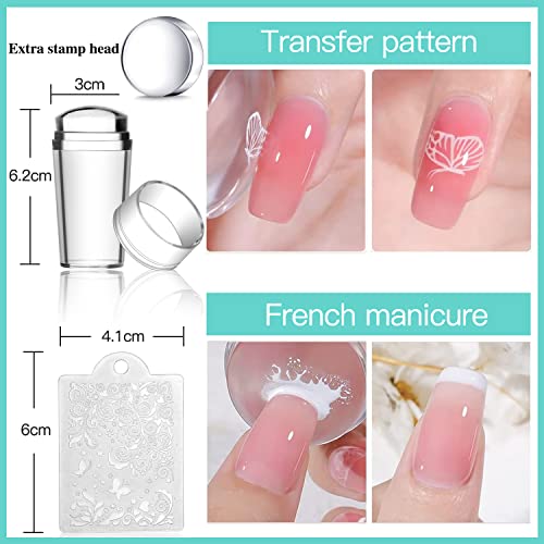 15-Plate Nail Stamping Kit with Stamper