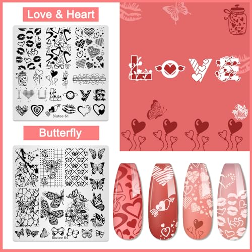 15-Plate Nail Stamping Kit with Stamper