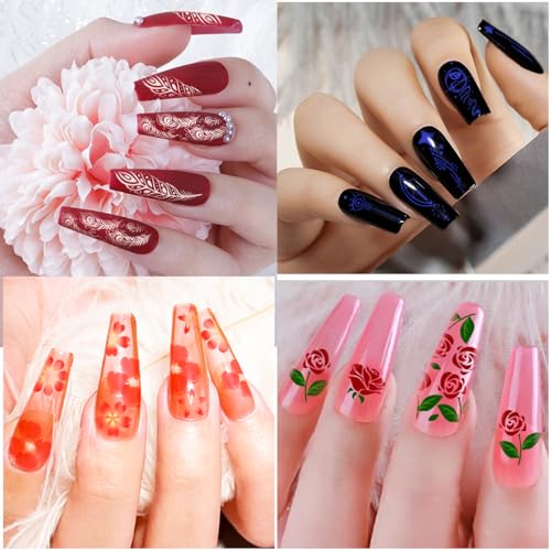 15-Plate Nail Stamping Kit with Stamper