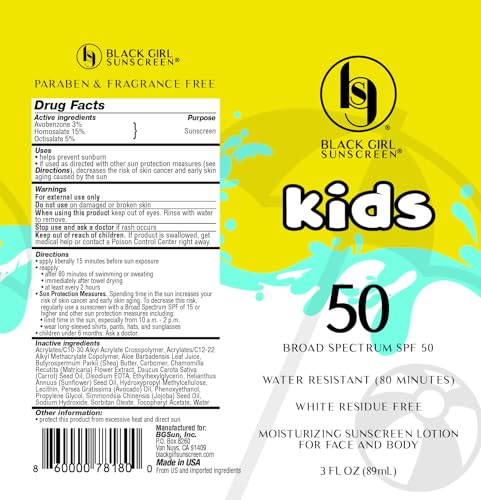 Kids SPF 50 Lotion for Face & Body