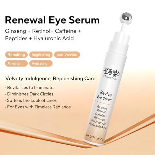 Under Eye Cream with Retinol Caffeine Ginseng Revive Eye Serum 0.5 Fl Oz