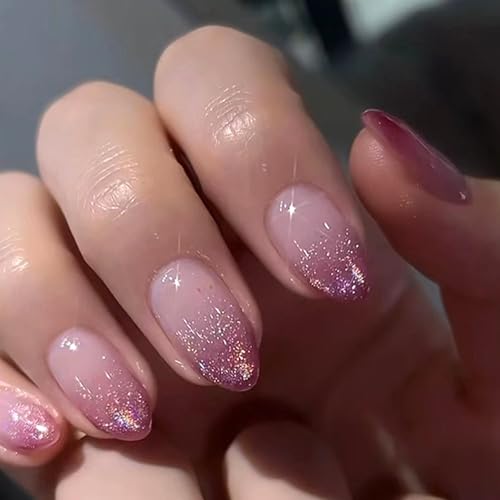 Short Almond Press on Nails Almond Fake Nails