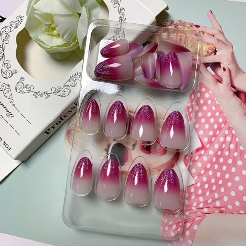 Short Almond Press on Nails Almond Fake Nails