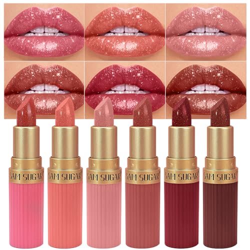 6Pcs Glitter Lipstick Set