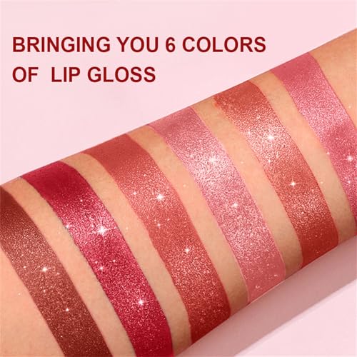 6Pcs Glitter Lipstick Set