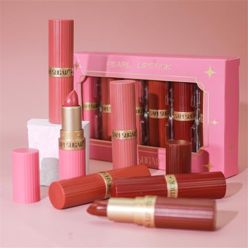 6Pcs Glitter Lipstick Set