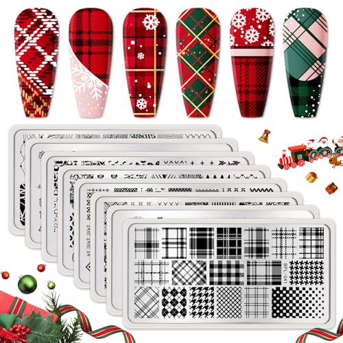 Plaid Flowers and Lace Stamping Plates