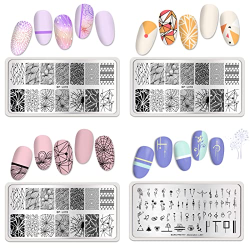 Plaid Flowers and Lace Stamping Plates