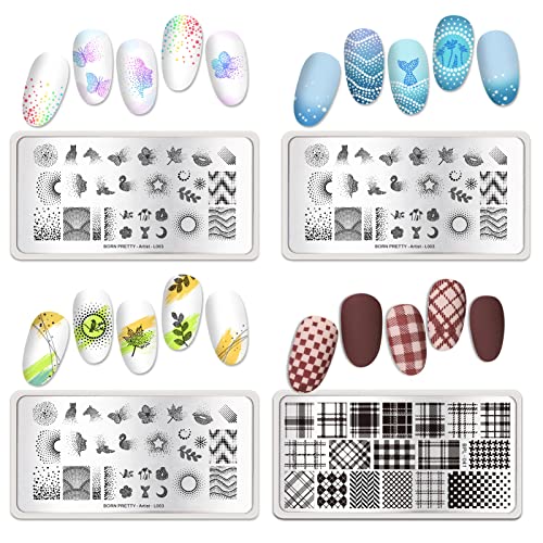 Plaid Flowers and Lace Stamping Plates