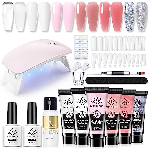 Poly Nail Extension Gel Kit 6 Colors