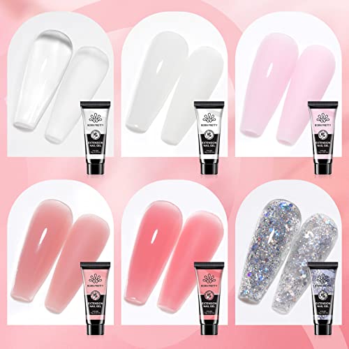 Poly Nail Extension Gel Kit 6 Colors
