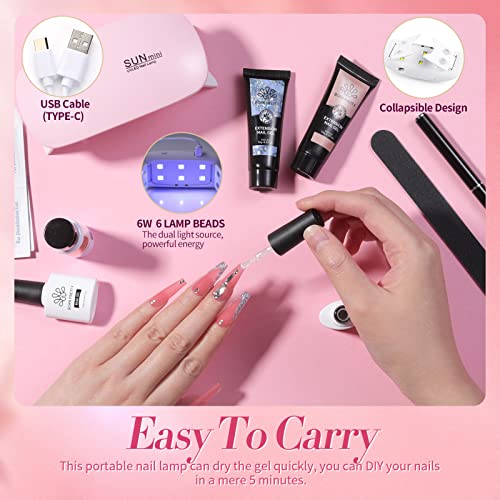 Poly Nail Extension Gel Kit 6 Colors