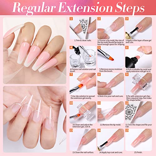Poly Nail Extension Gel Kit 6 Colors