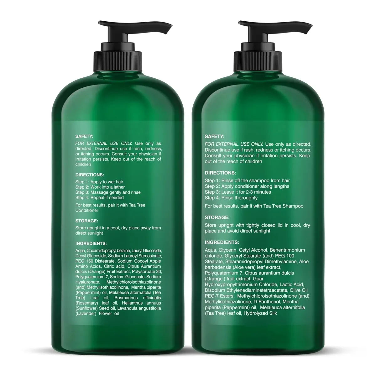 Tea Tree Shampoo and Conditioner Set