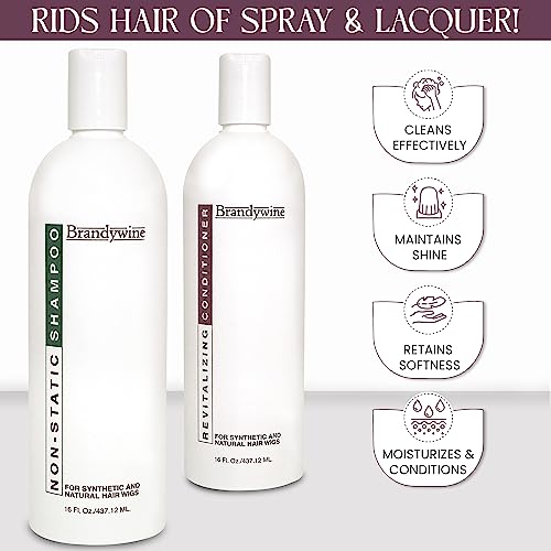 Non Static Shampoo & Revitalizing Conditioner, 16 Oz, 2 Pack Bundle