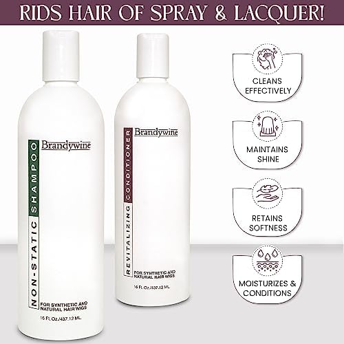 Non Static Shampoo & Revitalizing Conditioner, 16 Oz, 2 Pack Bundle