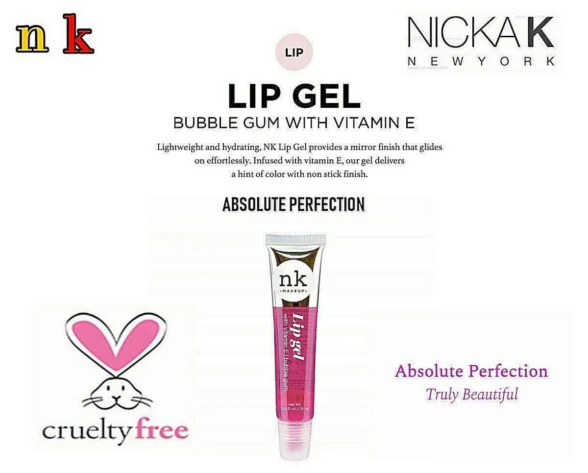 Clear, Strawberry, Cherry, Bubble Gum Lip Gel