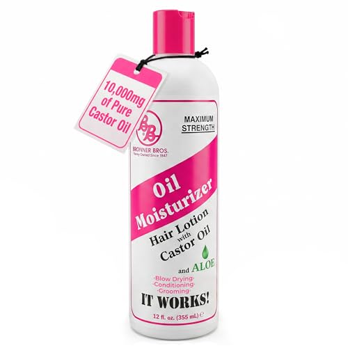 Oil Moisturizer Hair Lotion with 10,000mg Castor Oil, 12 oz