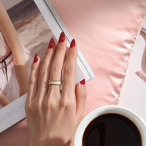 Press On Nails, Power Suit, Short Almond, Bright Red Summer