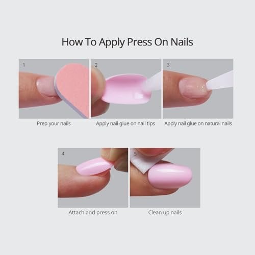 Press On Nails, Power Suit, Short Almond, Bright Red Summer