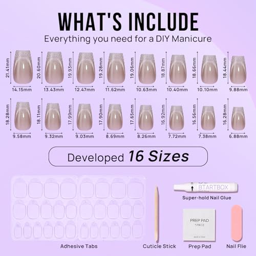 Short Coffin French Press On Nails
