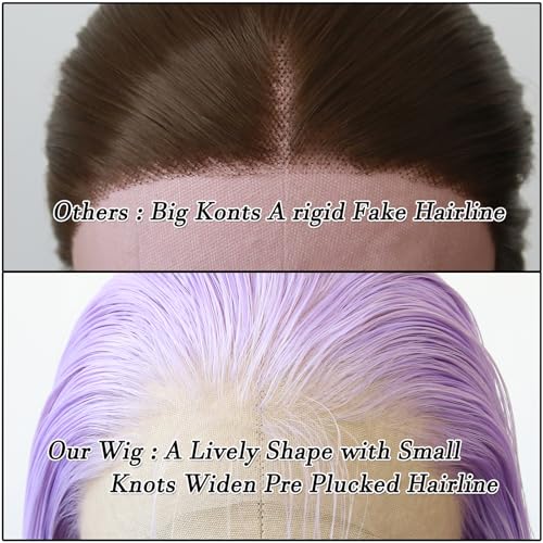 Light Purple Lavender Lace Front Wig