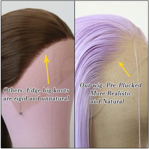 Light Purple Lavender Lace Front Wig