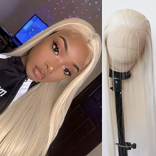 Platinum Blonde Long Straight Lace Front