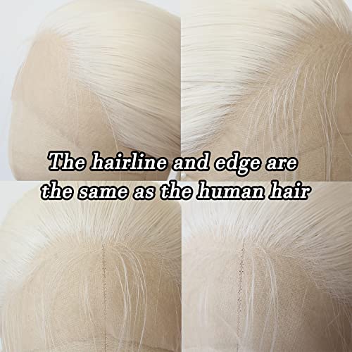 Platinum Blonde Long Straight Lace Front