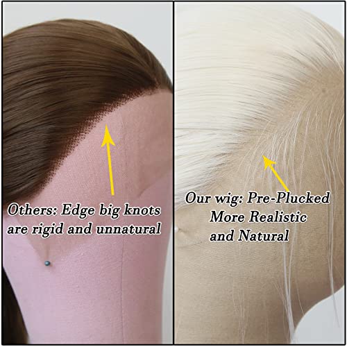 Platinum Blonde Long Straight Lace Front